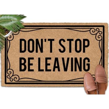 Imagem de Shflytu Don't Stop Be Leaving 76,2 cm x 45,7 cm Proteja seus pisos com um tapete de borracha para garagem, tapetes de piscina para carros, tapetes de porta internos antiderrapantes