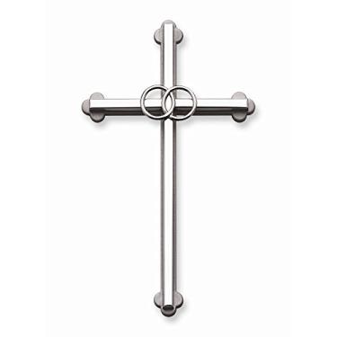 Imagem de Cathedral Art, Cruz de casamento prata (presente Abbey & CA), 20 cm