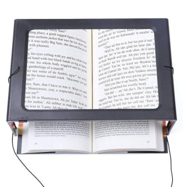 Imagem de Lente de Aumento Lupa de Mesa Com Luz Zoom 2.5x 6 LEDs CBRN20782