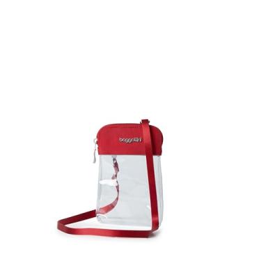 Imagem de Baggallini Bolsa tiracolo Stadium Clear Bryant, Vermelho, 5.5" w x 7" h