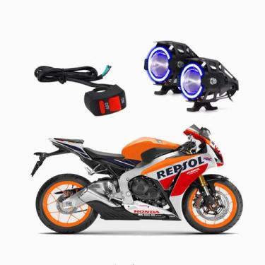 Imagem de Kit Led Farol Milha Moto CBR1000F 1991 1992 1993 1994 1995 1996 Angel 