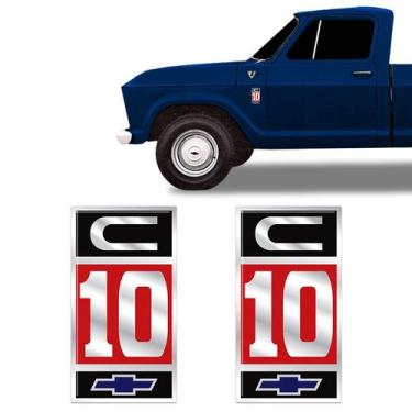 Imagem de Adesivo C10 Emblema Lateral Modelo Original Chevrolet - Par - SPORTINO