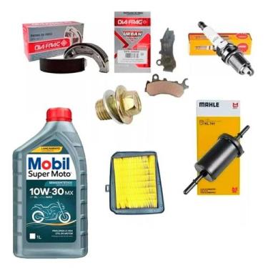 Imagem de FILTRO ar Titan 160/fan 160 2018 Á 2023 com kit revisao oleo - MOBIL