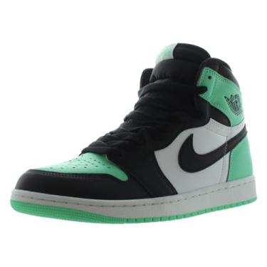 Imagem de Nike Tênis masculino Air Jordan 1 Retro High OG Branco/Preto-Verde Brilho DZ5485 130, Branco/preto e verde brilhante, 44
