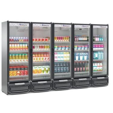 Imagem de Expositor Vertical 5 Portas De Vidro Gcvr2500 Gelopar Refrigerador 2492 Litros Inox 220v