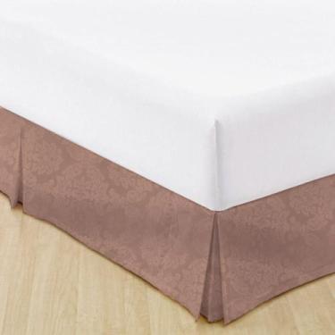 Imagem de Saia Para Cama Box Casal Jacquard Admirare, Rosê