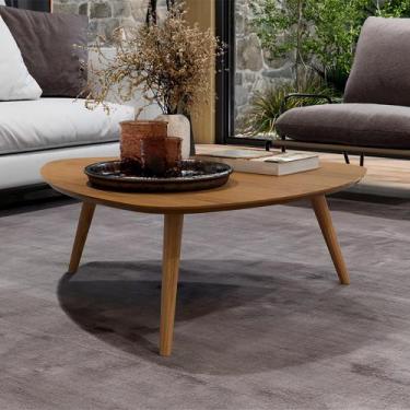 Imagem de Mesa de Centro para Sala 88,5cm com Pés Torneados em Madeira - Casa La