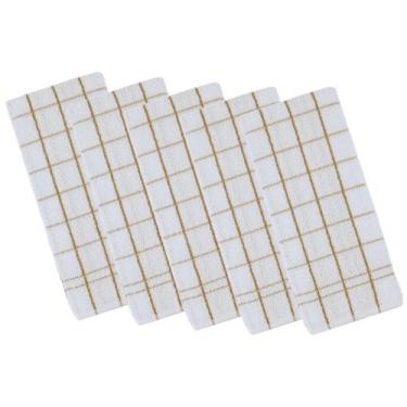 Imagem de Kit 5 panos de prato teka chef premium atoalhado 100% algodão 45 x 70c