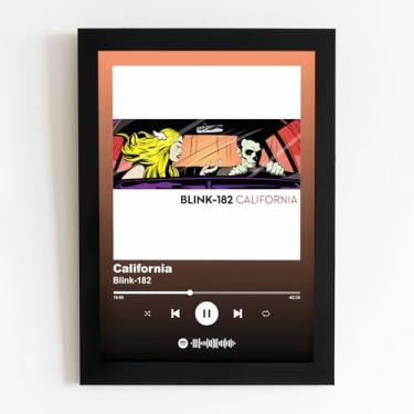 Imagem de Quadro com Moldura Spotify Álbum California Blink-182 Tam. 15X21cm