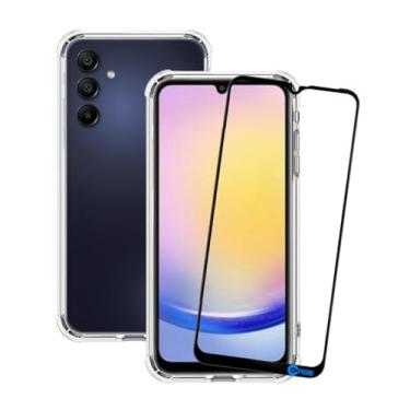 Imagem de Capa Capinha Case Anti Impacto Transparente Premium Silicone + Película de Vidro 3D para Samsung Galaxy A25