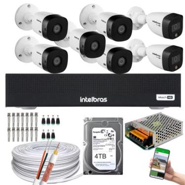 Imagem de Kit CFTV 7 Câmeras Intelbras 2 cam Full Color 5 cam 1220b Full Hd Dvr 