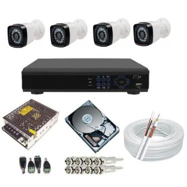 Imagem de Kit 4 Câmeras De Segurança Completo Infravermelho Imagens Hd - CITROX