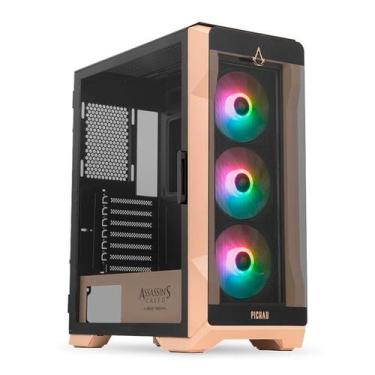 Imagem de Gabinete Gamer Pichau Pouter 3 Assassin's Creed Mirage, RGB, Mid-Tower
