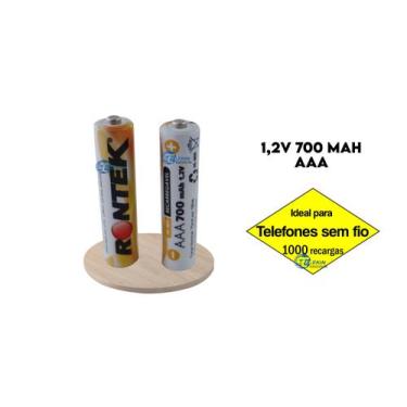 Imagem de Pilha Recarregavel 1,2V 700Mah AAA Telefone Panasonic Philips Motorola