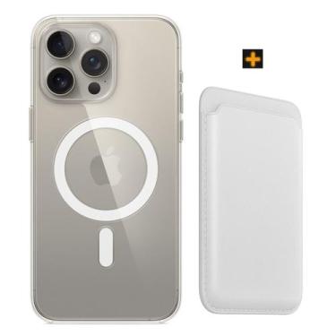 Imagem de Capinha Capa MagSafe + Carteira Magsafe Compatível iPhone 15 / 15 Pro 
