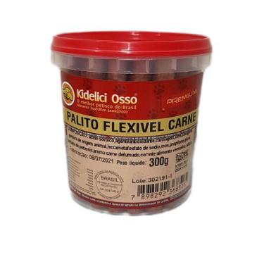 Imagem de Palito Flexivel - Kidelici Osso - Sabor Carne- 300g (Pote)