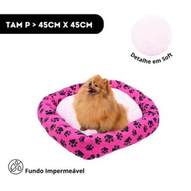 Imagem de Caminha Cachorro Pequeno Médio com Zíper Lavável Barato 45x45cm - LF E