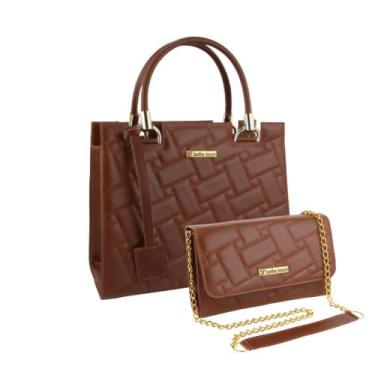 Imagem de Bolsa Feminina Transversal Grande Moda + Bolsa Carteira Kit - Selfie S