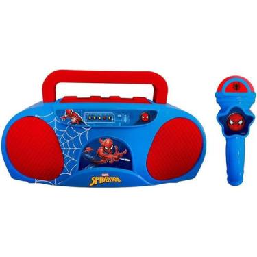 Imagem de Boombox karaoke spiderman infantil candide - 5871