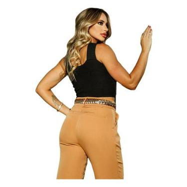 Imagem de Cropped Tricot Alça Grosso Moda Feminina Verão Blusinha Neon - EUC STO