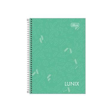 Imagem de Caderneta Espiral 1/8 Lunix 80 Folhas Pautadas - Tilibra, Verde
