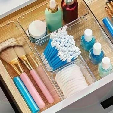 Imagem de Kit Organizador Separador Transparente Empilhável 3 Unidades - PLASTUT