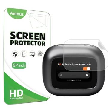 Imagem de Aemus Protetor de tela compatível com JBL Live Beam 3, Buds 3, Flex 3 (pacote com 6) filme PET HD, para fones de ouvido com tela de carregamento
