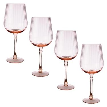 Imagem de Karma, Taça de vinho Emma para aniversário, casamento, aniversário, conjunto de quatro, rosa relíquia