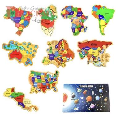 Imagem de Kit Quebra-cabeça Mapas E Sistema Solar - Thoth