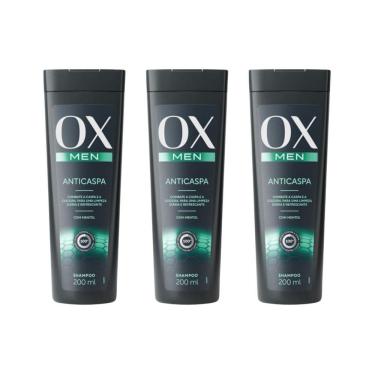 Imagem de Shampoo Ox 200Ml Men Anticaspa - Kit Com 3Un
