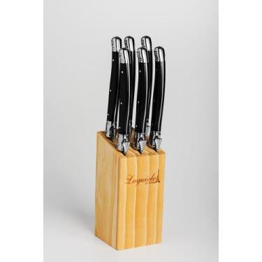 Imagem de Conjunto De 6 Facas Laguiole La Tour Luxo - Preto