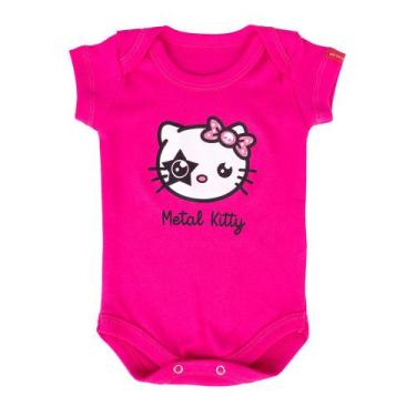 Imagem de Body Bebê Hello Cat Metal Rosa - Art Rock, gg