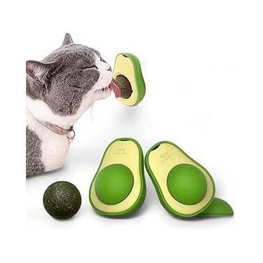 Imagem de Abacate Brinquedo Interativo Para Gatos e Pet com Catnip Ervas Naturais Anti stress
