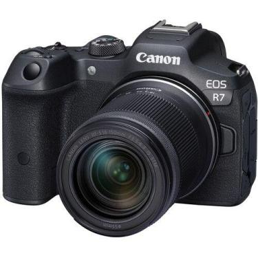 Imagem de Câmera canon eos r7 com lente 18-150mm mirrorless br