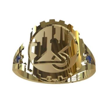 Imagem de Anel de Formatura Engenharia Química em Ouro 18K - Vieira  Cruz Joias,