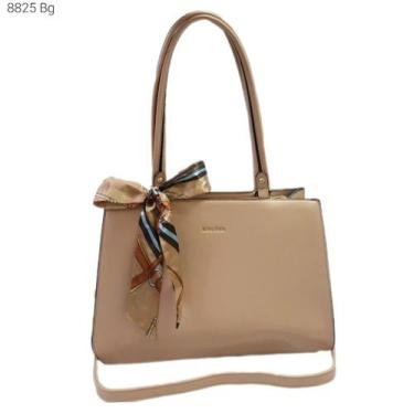 Imagem de Bolsa Feminina Transversal / Ombro com Lenço 8825 - H2 Bolsas, Bege