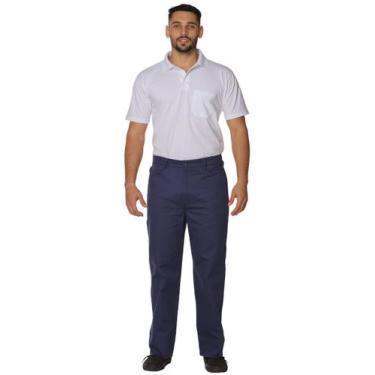 Imagem de Calça Profissional Operacional Masculina Brim Cós Meio Elástico - Demo