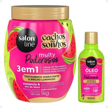 Imagem de Kit Salon Line Multy Poderosos: 1 Creme 3 em 1 e 1 Óleo Melancia