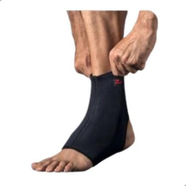 Imagem de Tornozeleira Neoprene Realtex Preta, Pt, Preto, G
