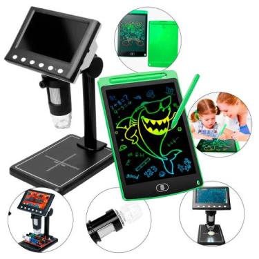 Imagem de Kit Microscópio Digital com Tela + Lousa Mágica Modelo KIT-3578 - oBA 
