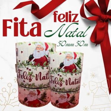 Imagem de Fitas Rolo Natal 50 Metros - 1 Unidade - leal festa