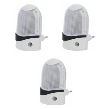 Imagem de Kit 3 Abajur De Tomada C/ Sensor Claridade Liga Desliga Sozinho - LED