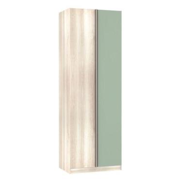 Imagem de Guarda-roupa Solteiro Canto 1 Porta 80 Cm Verde Jade - LUCIANE