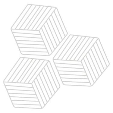 Imagem de Kit 3 Porta Copos Apoio Descanso Protetor Silicone Hexagonal Oikos, Ci