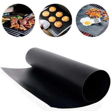 Imagem de Kit 02 Manta De Teflon Para Airfryer Grelha Churrasco 40x33cm Antiader