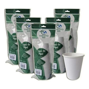 Imagem de Copo De Papel Biodegradável 100 Ml 25 Unidades Kit 5 - Theoto