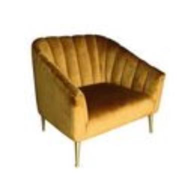 Imagem de Poltrona Moderna Estofado Marrom Pés Palito Luxo - LUXdécor Casa e Jar