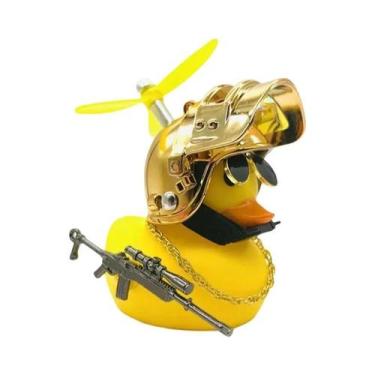 Imagem de Ornamentos de Pato Amarelo para Capacete de Bicicleta e Carro - Decora