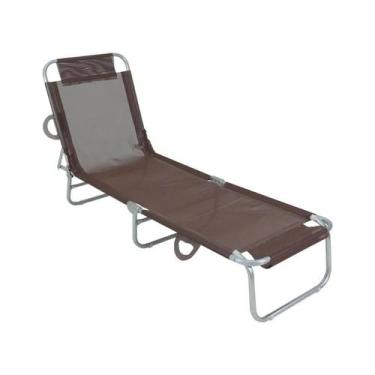 Imagem de Cadeira Espreguiçadeira em Alumínio Marrom 414712 Bel - BEL FIX, 41471