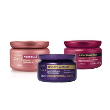 Imagem de Combo Cronograma Capilar Siàge Eudora Resgate Imediato Nutri Rose Pro 